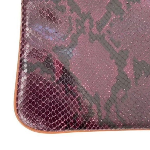 Lalla Marrakech Snake Print Leather Padded Tablet Holder Clutch - Picture 3 of 3